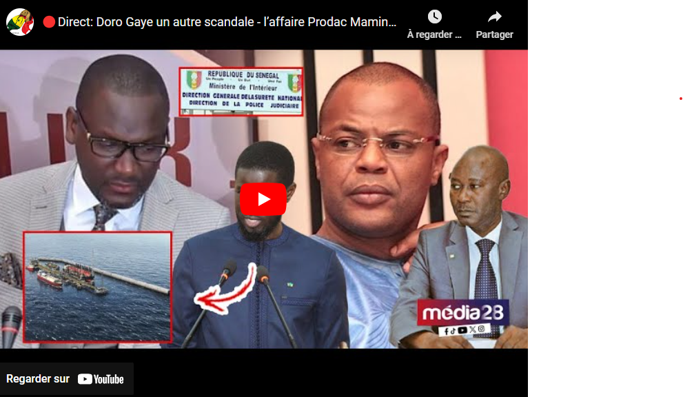 Direct: Doro Gaye un autre scandale - l’affaire Prodac Mamina Daffé ...